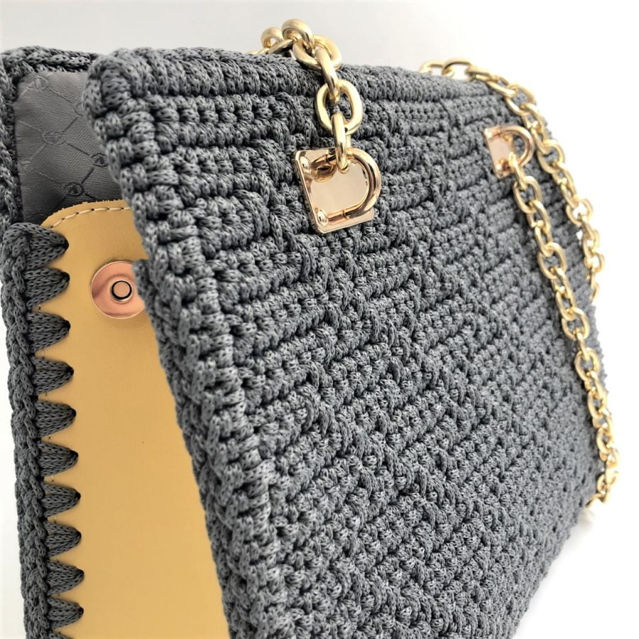 All Day Bag Rozalia, Γκρι Με Κίτρινο - Image 3