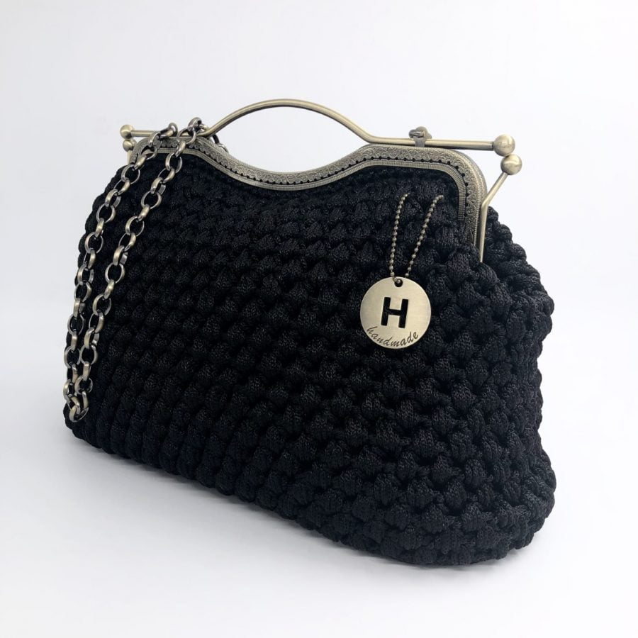 Retro Vintage Bag, Μαύρο Χρώμα - Image 2