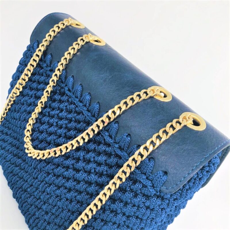 Shoulder Bag Chic Glamour, Μπλέ Navy Χρώμα - Image 5