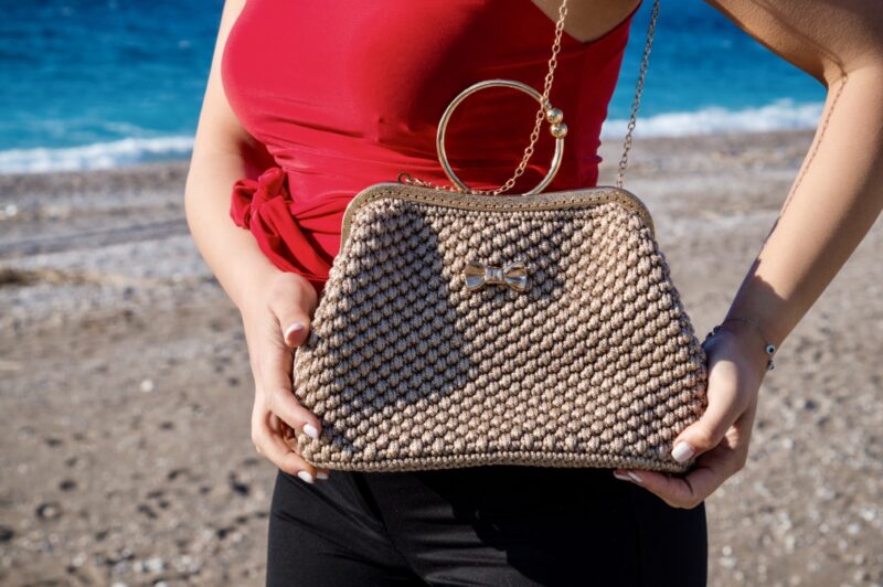 Handbag Alkistis Vintage, Χρώμα Μπεζ Summer - Image 9