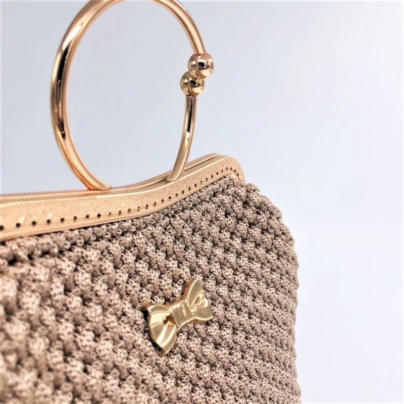 Handbag Alkistis Vintage, Χρώμα Μπεζ Summer - Image 3