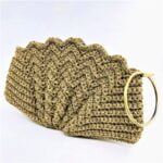 Τσαντάκι Καρπού-Χεριού Wave, Μπέζ-Χρυσό Χρώμα
