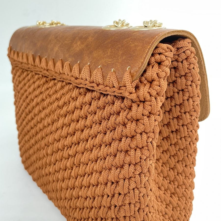 Shoulder Bag Chic Love, Καφέ Ταμπά Χρώμα - Image 2