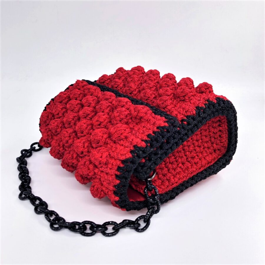 Shoulder Bag Red Passion, Κόκκινο-Μαύρο Μεταλλικό Χρώμα - Image 2