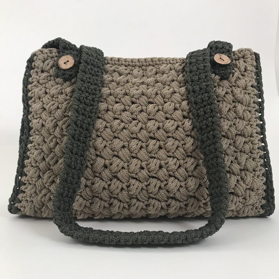 All Day Bag Penelope, Χρώμα Χακί και Μπέζ Πούρο