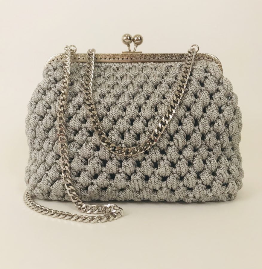 Shoulder Bag Themis Vintage, Γκρί Ανοιχτό Χρώμα