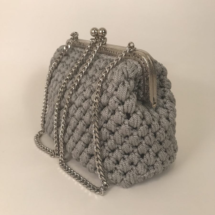 Shoulder Bag Themis Vintage, Γκρί Ανοιχτό Χρώμα - Image 2