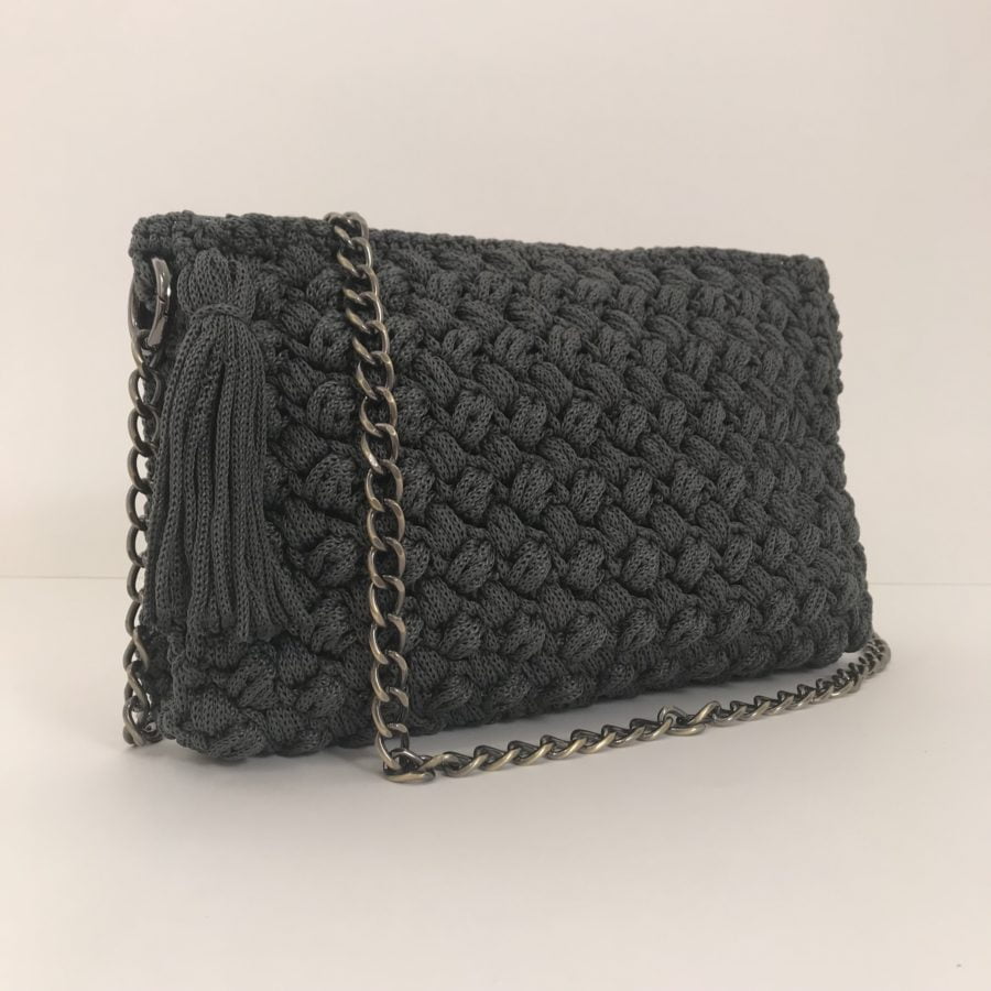 Everyday Shoulder Bag Anastazia, Γκρί Σκούρο Χρώμα