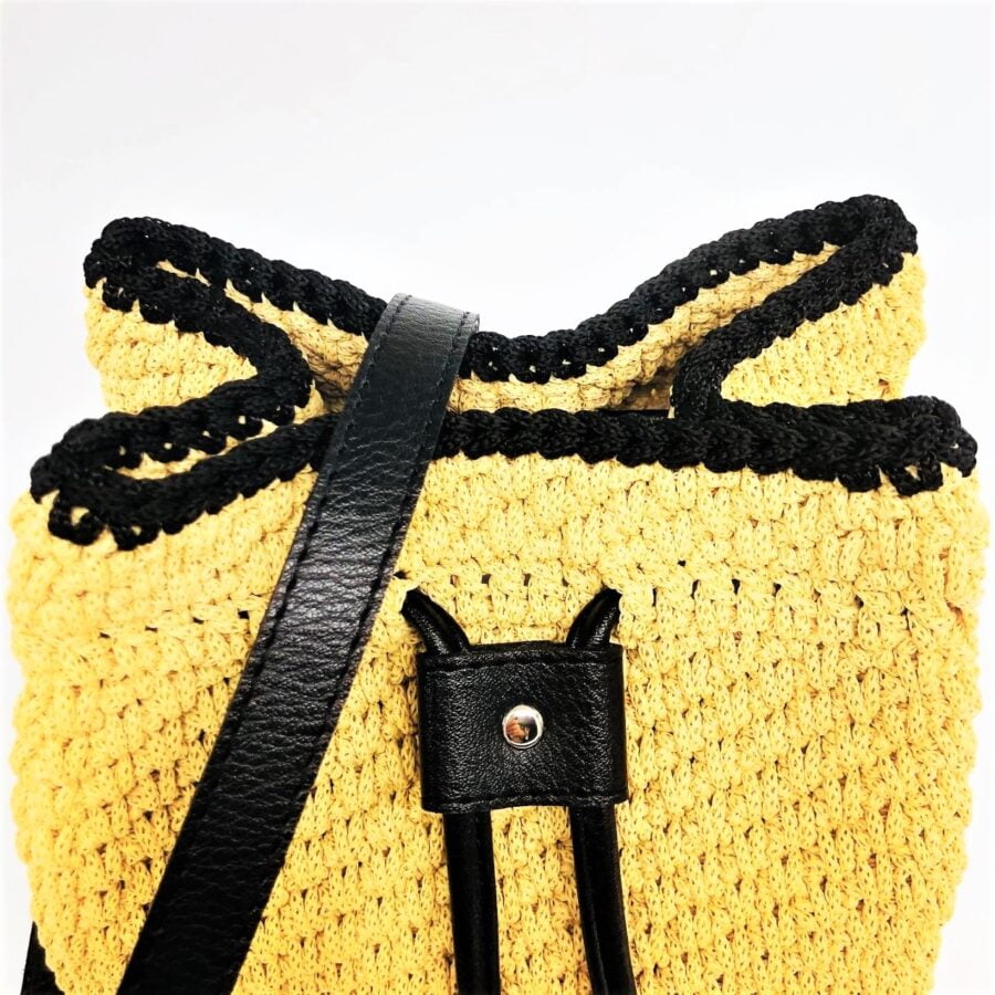 Andrea Πουγκί με Δερμάτινα Στοιχεία, Μπεζ Χρώμα - Image 3