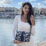 Midneto Irida Shoulder Bag, Μπεζ-Μαύρο Χρώμα