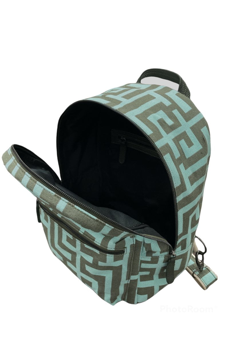 Midneto Polymnia I Backpack Labyrinth, Χρώμα Μέντα με Χακί - Image 5