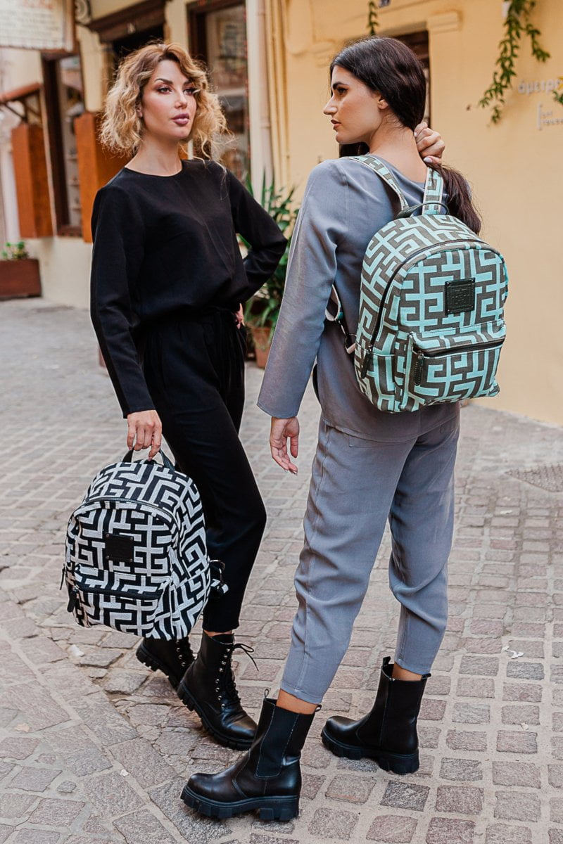 Midneto Polymnia I Backpack Labyrinth, Χρώμα Μέντα με Χακί - Image 9