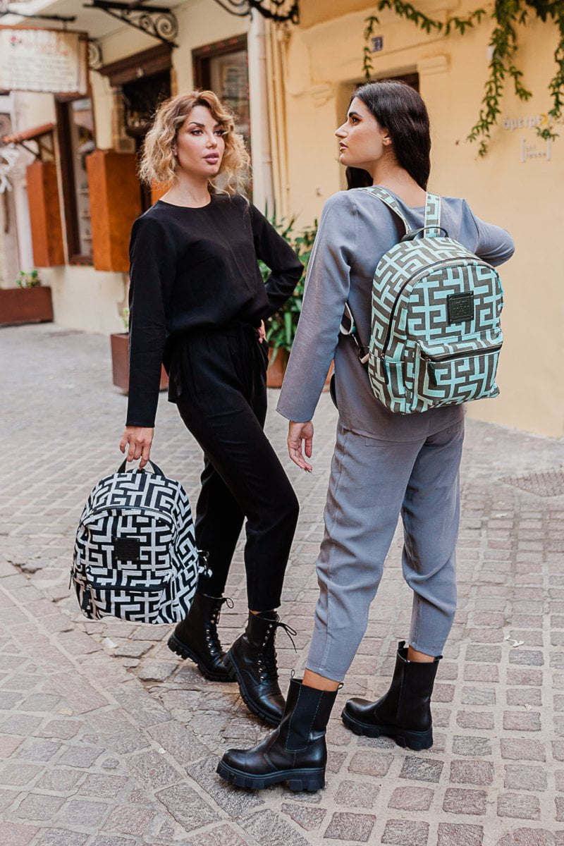 Midneto Polymnia I Backpack Labyrinth, Χρώμα Μέντα με Χακί - Image 8