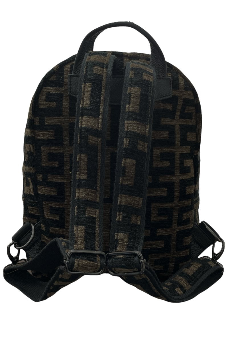 Midneto Gorgo Backpack Labyrinth, Μαύρο-Σκούρο Καφέ Χρώμα - Image 3