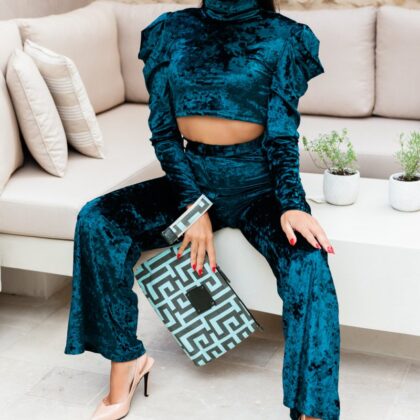 Midneto Hyacinth Clutch Labyrinth, Χρώμα Μέντα και Χακί
