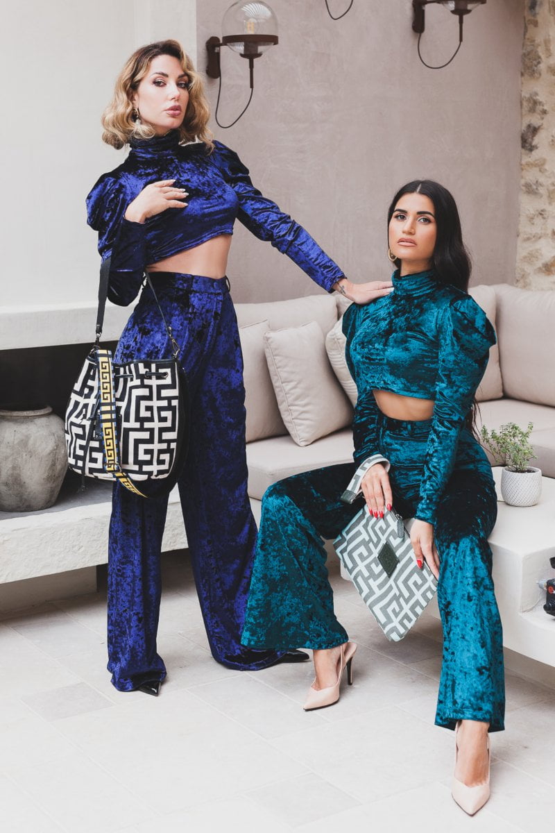 Midneto Hyacinth Clutch Labyrinth, Χρώμα Μέντα και Χακί - Image 6