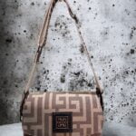 Midneto Shoulder Bag Phivos, Καφέ-Μπεζ Χρώμα