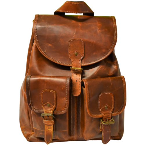 Δερμάτινο Σακίδιο Πλάτης Victor, Vintage Καφέ Χρώμα