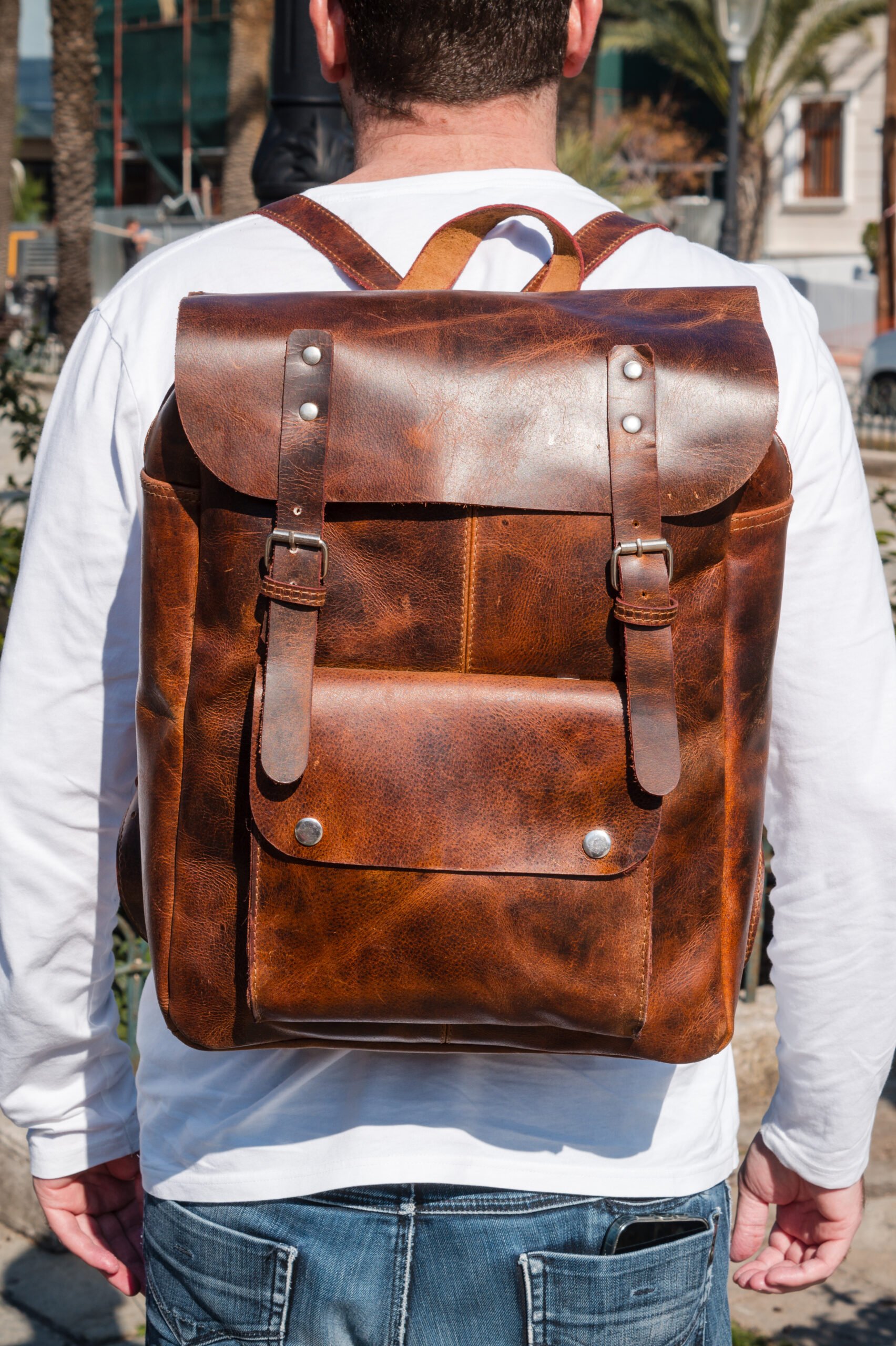 Δερμάτινη Τσάντα Πλάτης Diane - Image 4