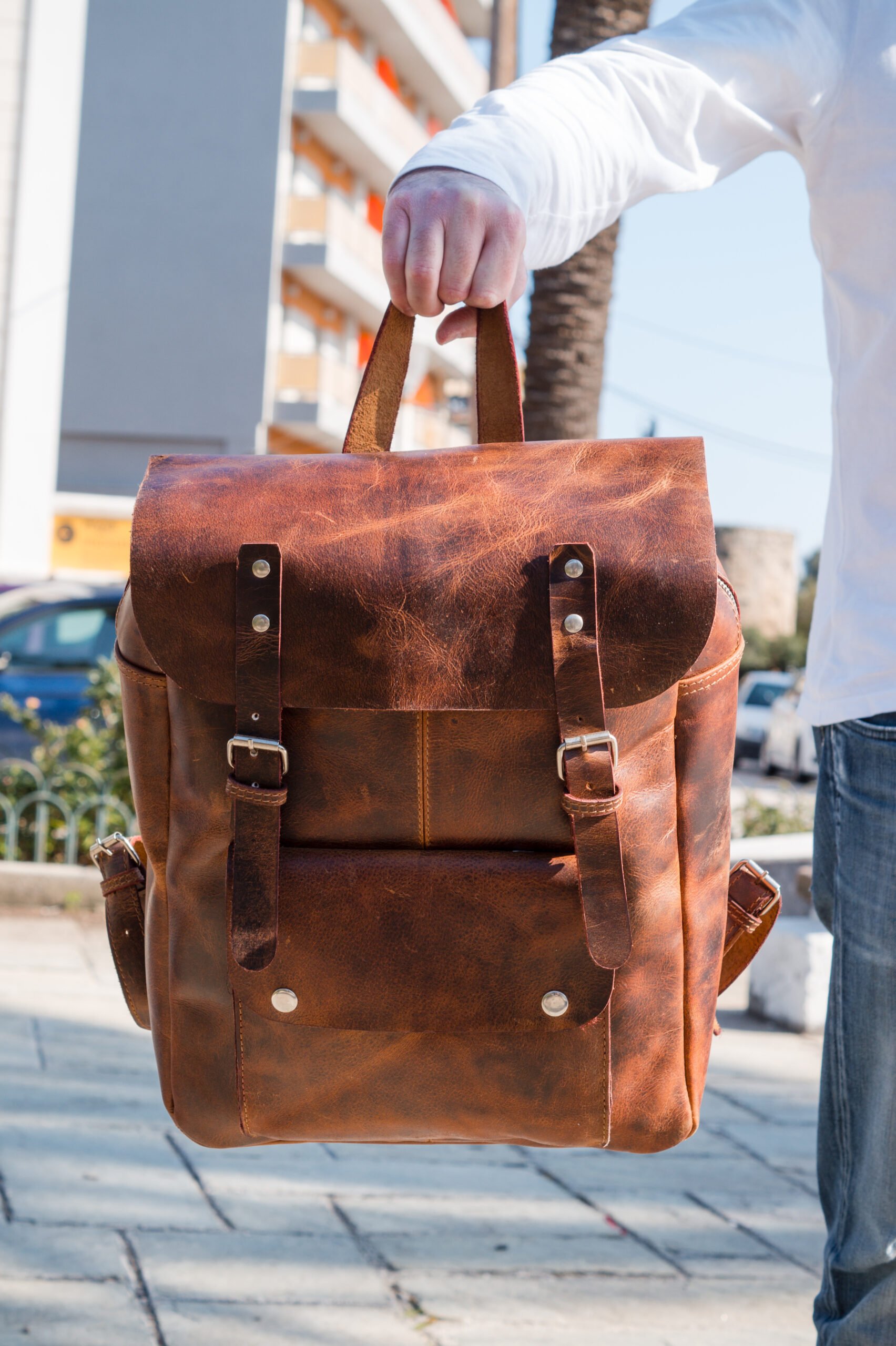 Δερμάτινη Τσάντα Πλάτης Diane - Image 7