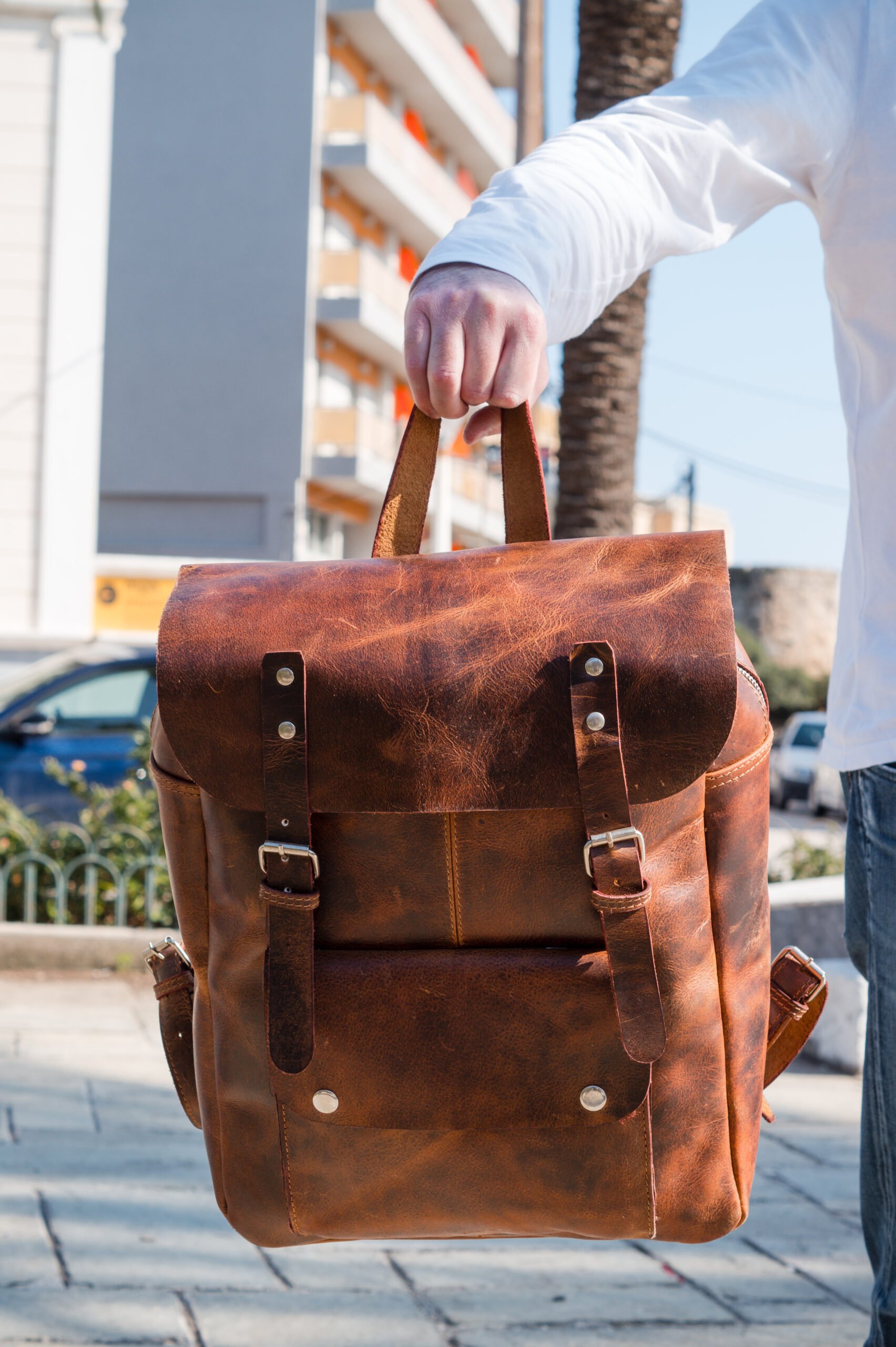 Δερμάτινη Τσάντα Πλάτης Diane - Image 8