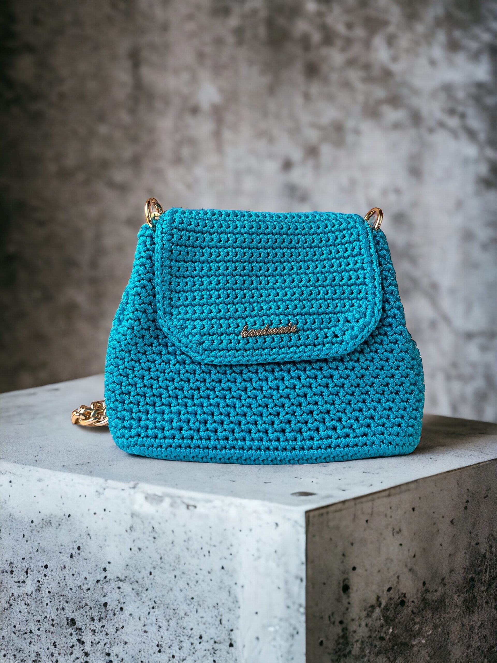 Χειροποίητη All Day Bag, Εlektra, Πετρόλ Χρώμα - Image 4
