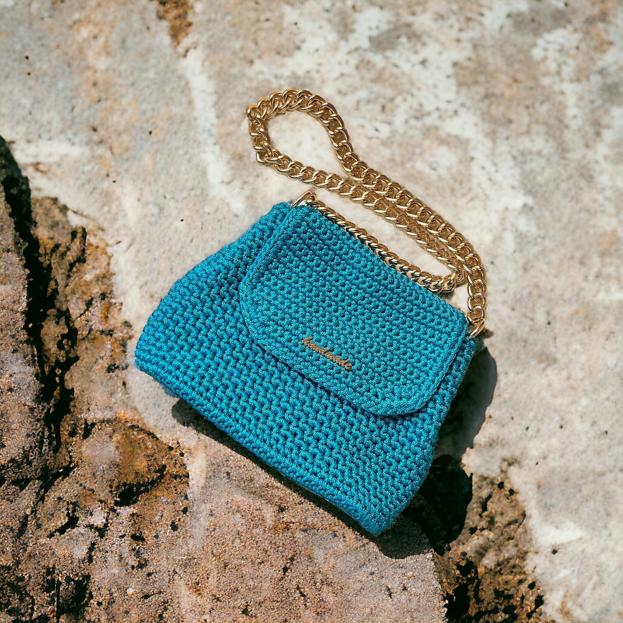 Χειροποίητη All Day Bag, Εlektra, Πετρόλ Χρώμα - Image 7