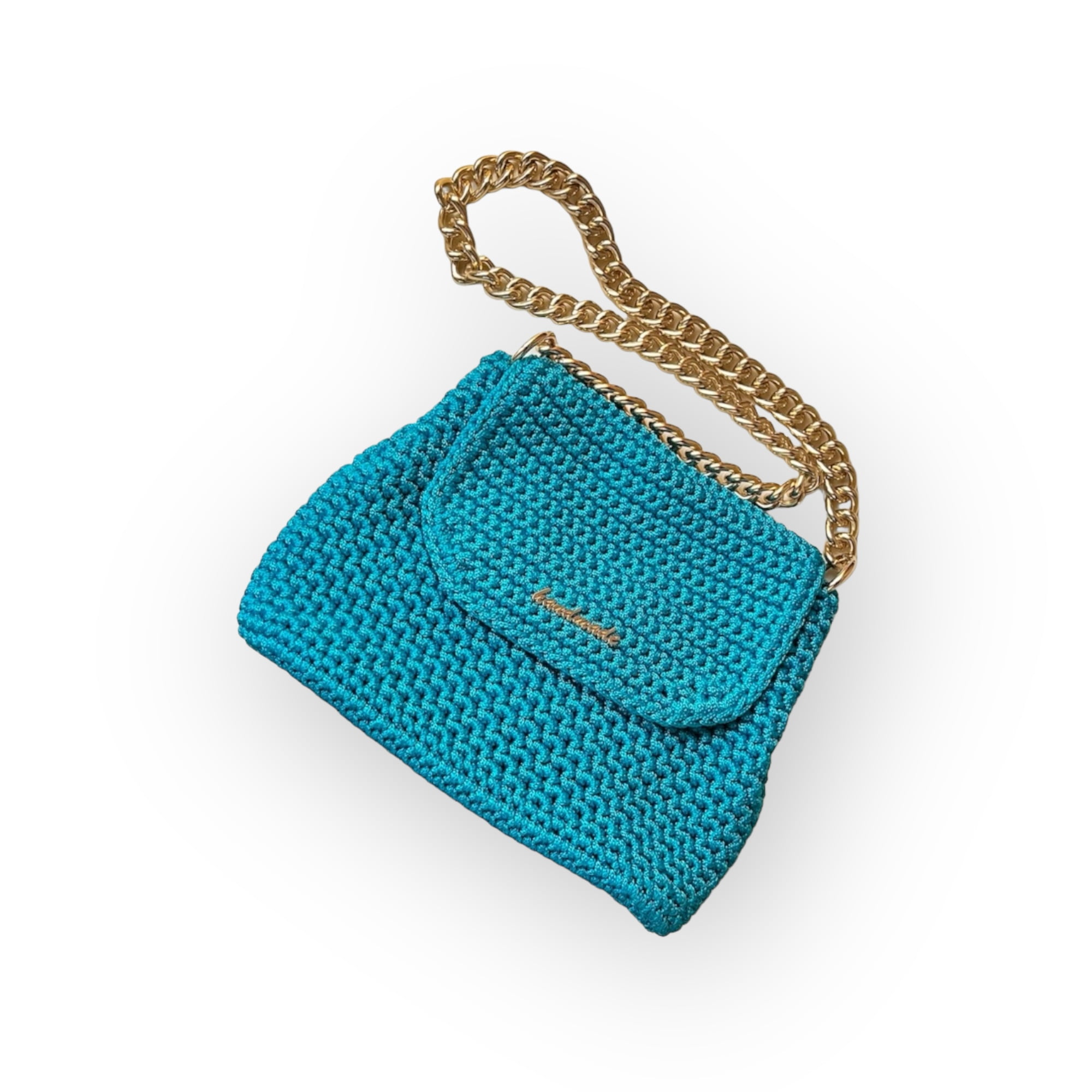 Χειροποίητη All Day Bag, Εlektra, Πετρόλ Χρώμα - Image 3