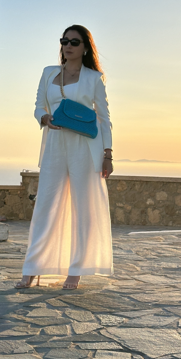 Χειροποίητη All Day Bag, Εlektra, Πετρόλ Χρώμα - Image 13