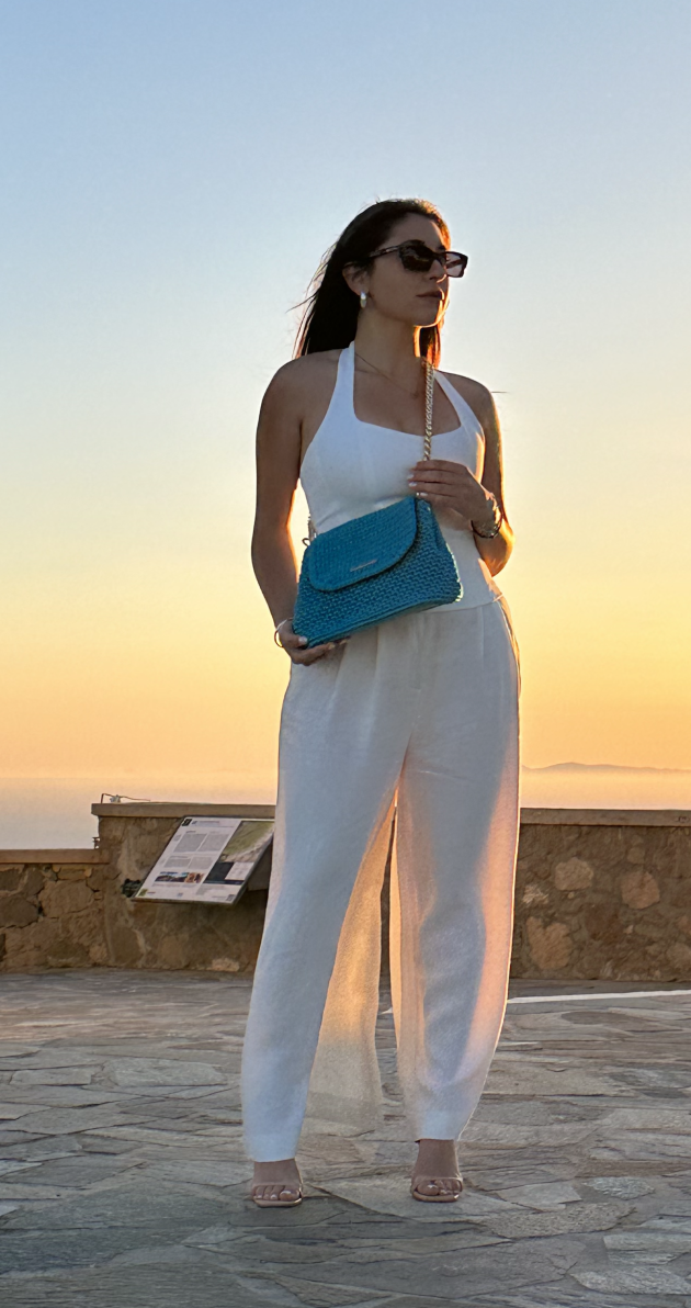 Χειροποίητη All Day Bag, Εlektra, Πετρόλ Χρώμα - Image 9